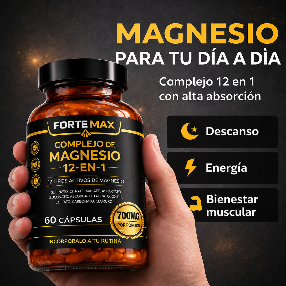 Complejo de Magnesio 12 en 1 - Forte Max