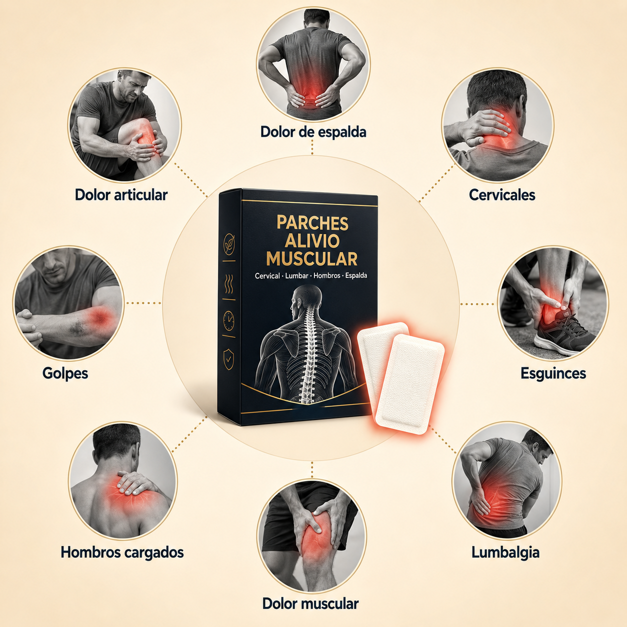 Parches Alivio Muscular - X2